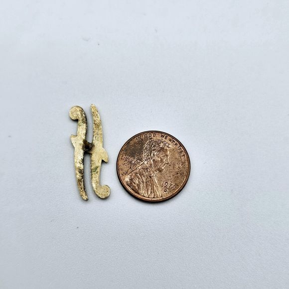 Letter H Pin Brooch Script Initial Vintage Cursive Pat Pend Estate Jewelry - Picture 5 of 7